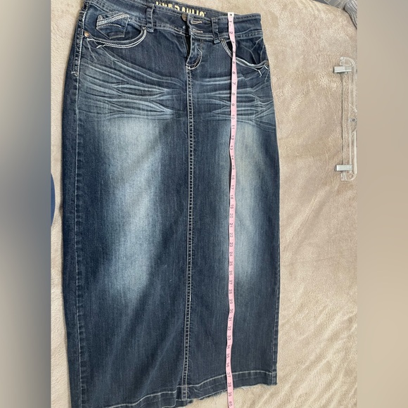 Hydraulic Long Denim Skirt!! - Picture 6 of 7